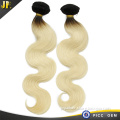 fashion silky top quality virgin body wave ombre colored hair extension wholesale